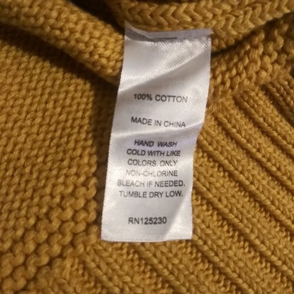 Prima women's size M yellow chunky button up sweater - Picture 12 of 14